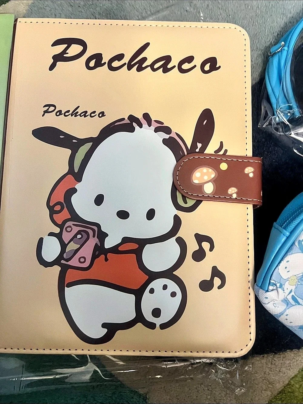 🔮sold 🔮Pochacco Stationery Set Blue & Beige NWT